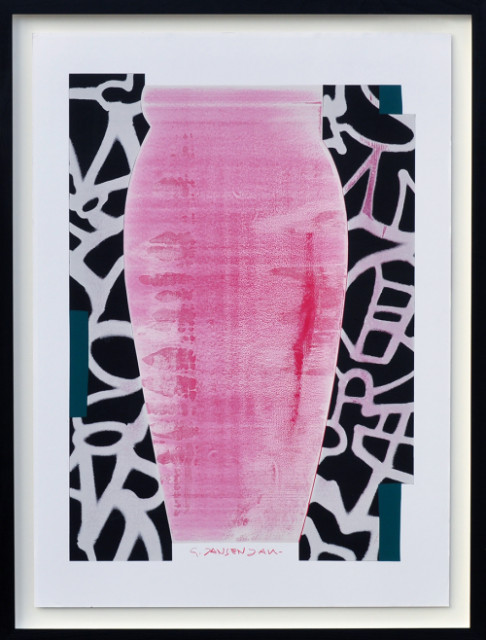 Geert Jan Jansen + Vase pink and black